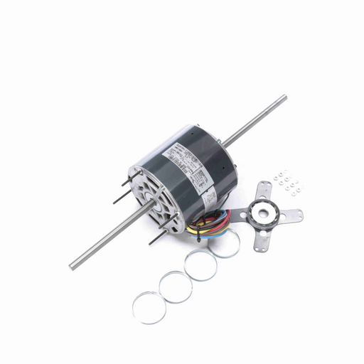 Genteq 3898 PSC (Permanent Split Capacitor) 5.6" Diameter Double Shafted Direct Drive Fan and Blower Motor - 3898