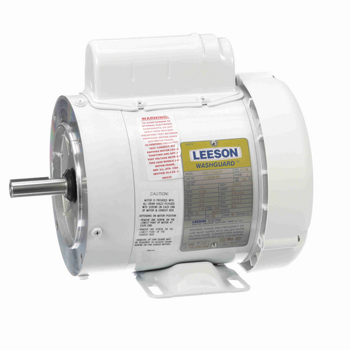 Leeson 112526.00 Capacitor Start General Purpose White Duck™ Washdown Duty Pump Motor