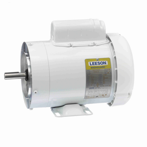 Leeson 112529.00 Capacitor Start General Purpose White Duck™ Washdown Duty Pump Motor