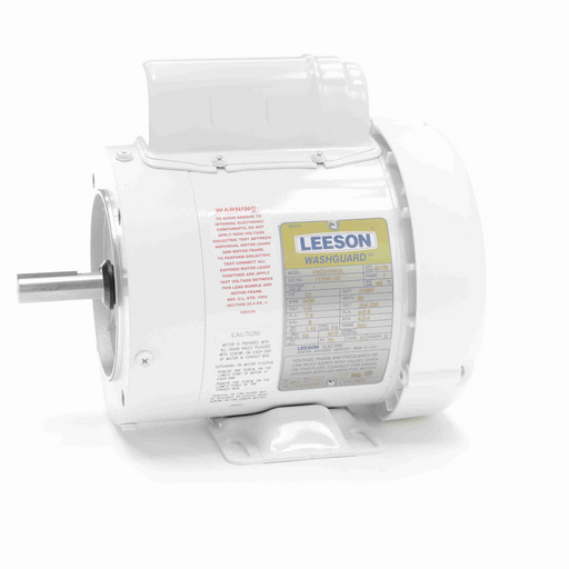 Leeson 113581.00 Capacitor Start General Purpose White Duck™ Washdown Duty Pump Motor
