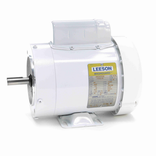 Leeson 113582.00 Capacitor Start General Purpose White Duck™ Washdown Duty Pump Motor